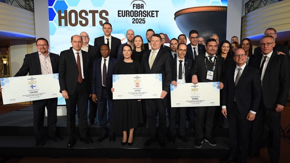 ФИБА Европа одлучи: Евробаскетот 2025 ќе се игра во Летонија, Кипар и Финска