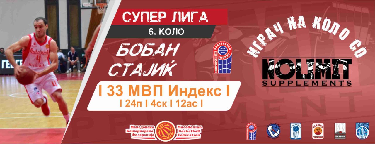 Бобан Стајиќ - Играч на 6. коло Супер Лига!